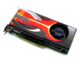 EVGA e-GeForce 8800GT AKIMBO 1GB Video Card Review 3/4 front view of card