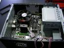 Cooler Master Elite 360 Case Review ATX motherboard installed